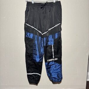 Men's Black and‎ Blue Joggers
